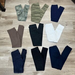 9 Qty Leggings - Various Colors - Size XS and XXS - Various Brands